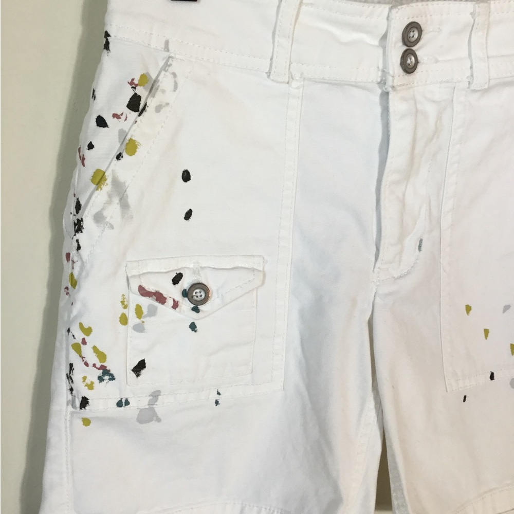 Anthropologie The Wanderer Splatter Paint Utility Shorts - Picture 4 of 8